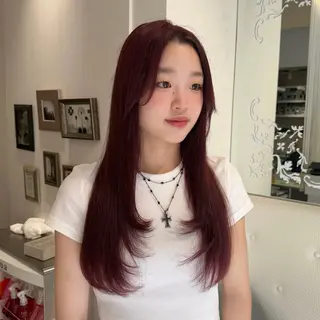 ロング カラー ParveMix 🩶🫧入江 香名のヘアスタイル