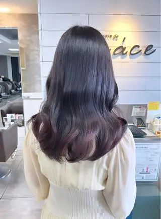 ミディアム レイヤー/艶髪カラー 森本くるみのヘアスタイル