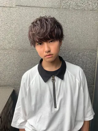 ショート カラー パーマ メンズ メンズ縮毛矯正 細谷碧海のヘアスタイル