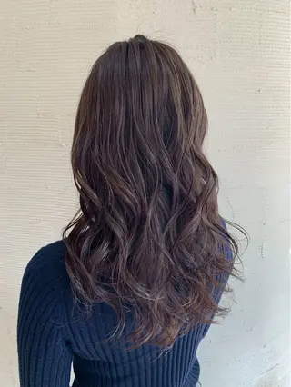 ロング カラー パーマ ヘアアレンジ 岡山駅/髪質改善 透明感カラー🐼のヘアスタイル