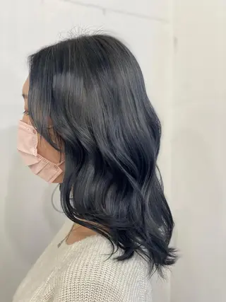 セミロング カラー ヘアアレンジ DANY🦋名駅✂︎ 艶髪/透明感カラーのヘアスタイル