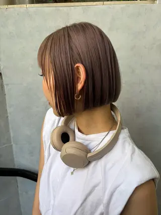 ショート カラー ボブ×レイヤーカット 透明感カラー/Fuuのヘアスタイル