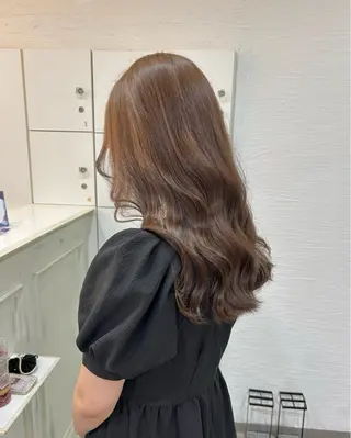 セミロング カラー りん🧸透明感カラ ー/ヘアアレンジのヘアスタイル