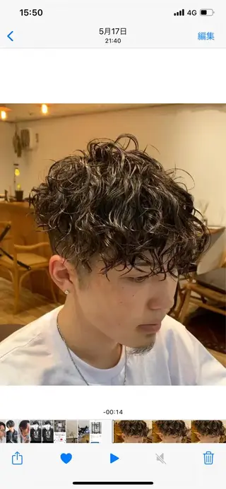ミディアム メンズ 三矢 ちなつのヘアスタイル