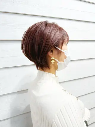 ショート カラー 👑銀座ショート/ 絶壁補正/金子涼👑のヘアスタイル