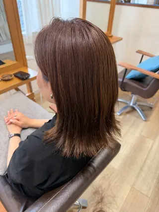 ミディアム RENA|透明感 カラー×癒しスパのヘアスタイル