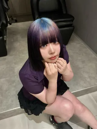 ミディアム カラー ハイトーン/名古屋 Hinakiのヘアスタイル