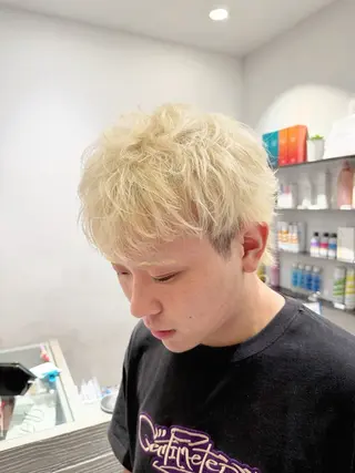ショート ナカイフウタ/パーマ /透明感カラーのヘアスタイル