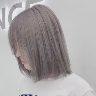 ショート カラー ヘアアレンジ 縮毛矯正🤍 ボブ/ HIKARIのヘアスタイル