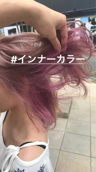 ミディアム カラー パーマ ヘアアレンジ メンズ キッズ ネイル マツエク・マツパ サロンドミルク 渋谷高比良のヘアスタイル