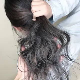 セミロング カラー 髪質改善カラー韓国風 レイヤーtudaのヘアスタイル