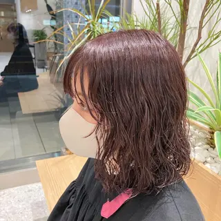 ミディアム カラー パーマ メンズ特化 タメイシのヘアスタイル