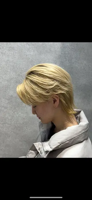 カラー メンズ ✅シャドウ/フェザー パーマメンズりつきのヘアスタイル