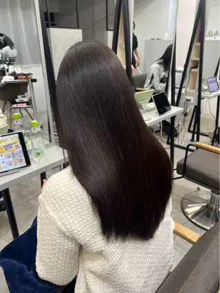 ロング パーマ 🍒モテ暖色カラー × うる艶✧ ゆなのヘアスタイル