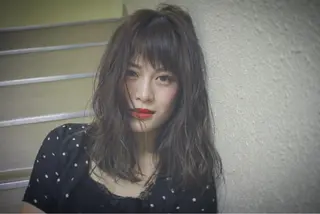 ミディアム カラー パーマ マツエク・マツパ ハイライト/髪質改善 ans/黒木 和大のヘアスタイル