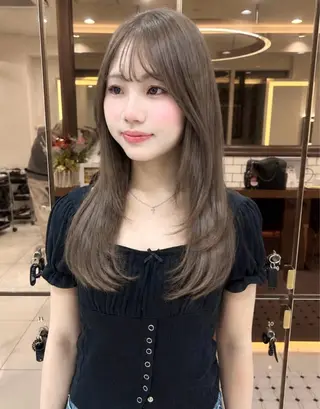 ロング カラー ヘアアレンジ 透明感×艶髪 🫒maki🎀のヘアスタイル