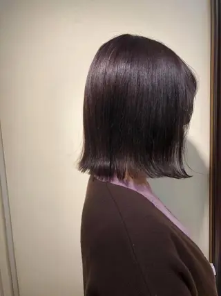ショート ボブ♡柔らかいカラー 實松栞理のヘアスタイル
