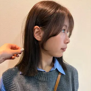 ミディアム 透明感カラー🩵海外 ヘア/chiharuのヘアスタイル