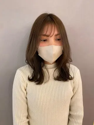 ミディアム カラー unopulir 景山 凌のヘアスタイル