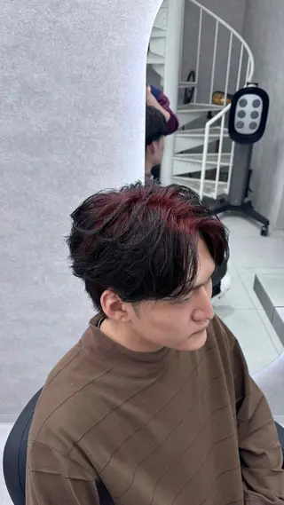 ショート カラー メンズ geep/郷田悠太/ 波巻き/スペインのヘアスタイル