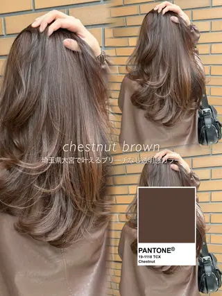 ロング カラー 大宮レイヤーカット ハッシュ　柏崎颯刀のヘアスタイル