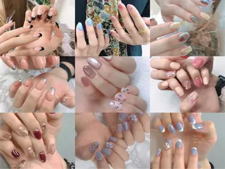 ミディアム ネイル Blowe ニュアンスのネイルデザイン