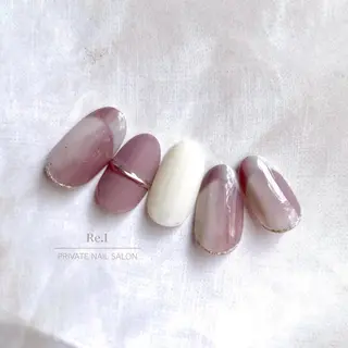 ネイル モチの良さ◉ フィルインネイル♡のネイルデザイン