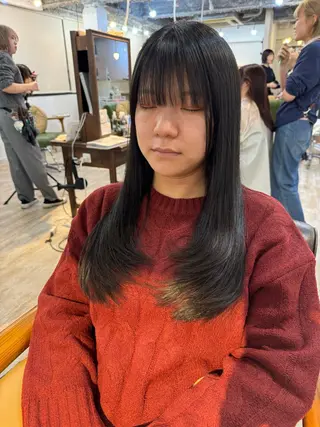 ロング レイヤー×縮毛矯正 中屋光貴のヘアスタイル
