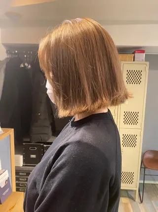 ミディアム カラー ブリーチなしベージュ カラー✨Takeのヘアスタイル