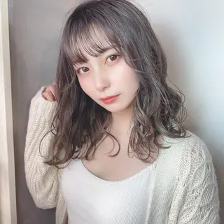 ミディアム カラー 外国人対応 佐久間のヘアスタイル