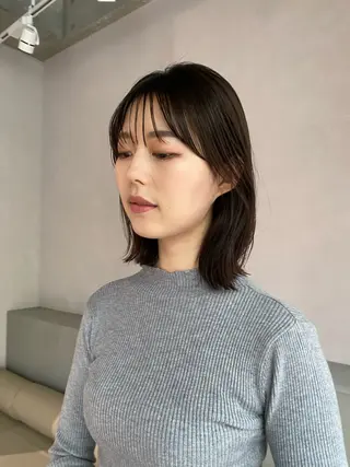 ミディアム 栗原 瑞稀のヘアスタイル