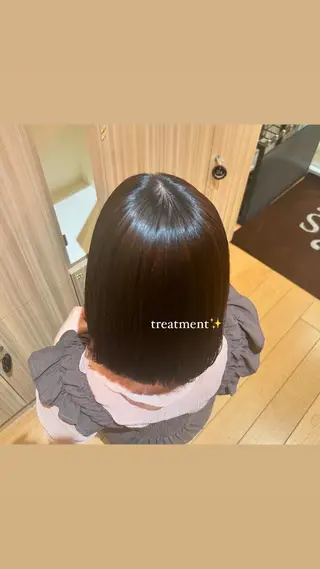 ミディアム 柔らかい縮毛矯正 Yu🫧銀座🩶のヘアスタイル