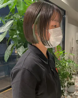 ミディアム カラー yajima Moemiのヘアスタイル