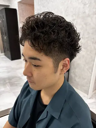 ショート パーマ メンズ Men's Rico Chihayaのヘアスタイル