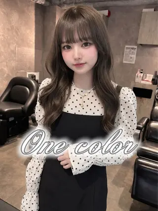 ロング カラー 🎀🎶はがりな ワンカラー💝のヘアスタイル