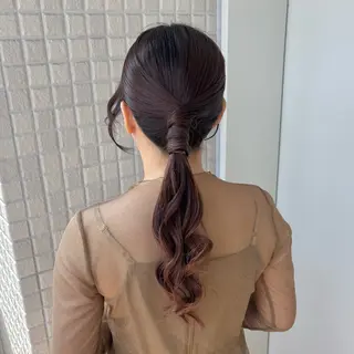 ヘアアレンジ 銀座：似合わせカラー オリーブ🫒アレンジのヘアスタイル