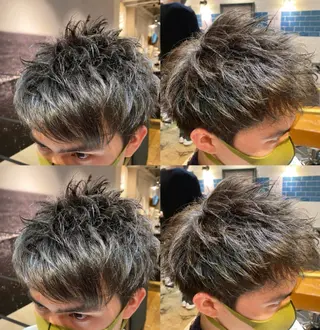 ショート カラー パーマ ヘアアレンジ メンズ 🔥メンズパーマ 特化 渡辺一翔のヘアスタイル