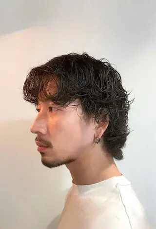 ミディアム パーマ メンズ メンズ美容師✂️梅田 💈赤坂 翔吾のヘアスタイル