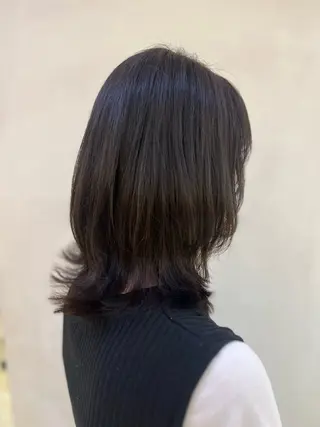 ミディアム カラー ケアブリーチカラー 樋口 莉奈のヘアスタイル