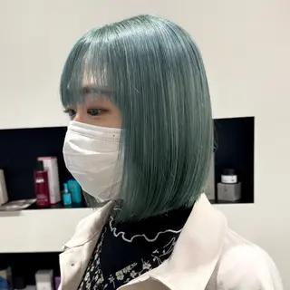 ショート カラー パーマ ヘアアレンジ メンズ キッズ ネイル マツエク・マツパ アイブロウ mona/ ストレートスタイル✨のヘアスタイル