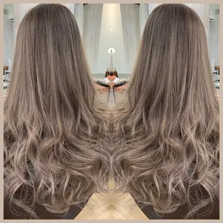 ロング カラー 🫧あ お🫧 心斎橋のヘアスタイル