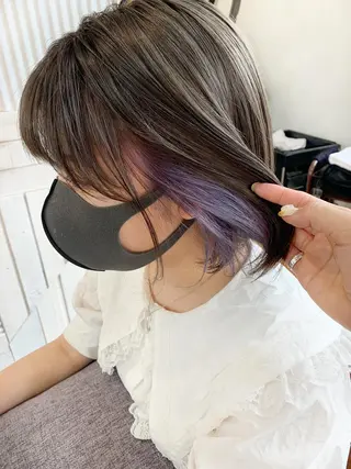 ミディアム 初めてでも失敗しない 透明感カラー Miiのヘアスタイル