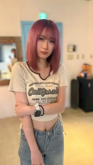 ミディアム カラー ヘアアレンジ 🫧似合わせ/透明感 カラー🫧 ハルヒのヘアスタイル
