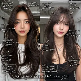 ロング 縮毛矯正/レイヤー カット⭐️SHOTAのヘアスタイル