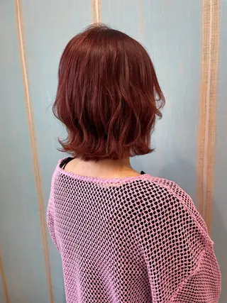 ミディアム カラー 堀本 紗由美のヘアスタイル
