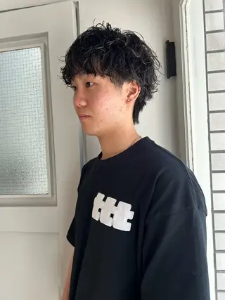 ショート パーマ メンズパーマ本町/ 心斎橋ナカムラヒロトのヘアスタイル