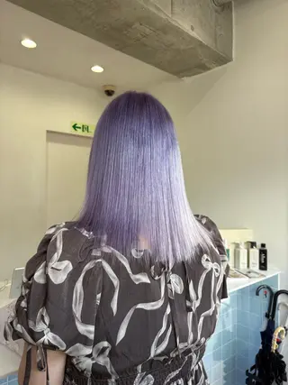 セミロング カラー 美優🦕ツヤ髪 /ハイトーン🩶のヘアスタイル