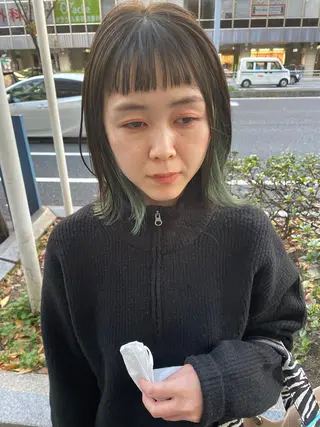 ミディアム カラー パーマ ヘアアレンジ メンズ キッズ ネイル マツエク・マツパ tatsumi/ボブ ウルフ/レイヤーのヘアスタイル