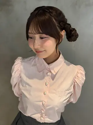ロング カラー ヘアアレンジ ワンカラー¥3850 /アレンジ/あみ🎶のヘアスタイル