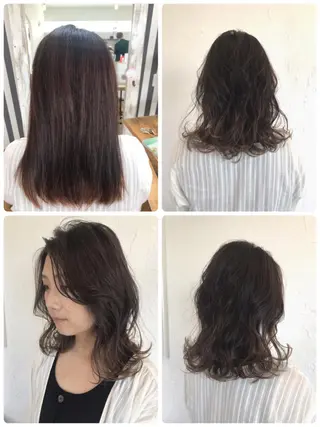 ミディアム カラー パーマ ヘアアレンジ メンズ 豊橋美容院 ソンリエのヘアスタイル